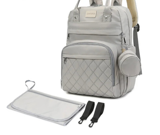 Parent Backpack with Changing Mat & Stroller Hooks - Complete Baby Bag Set