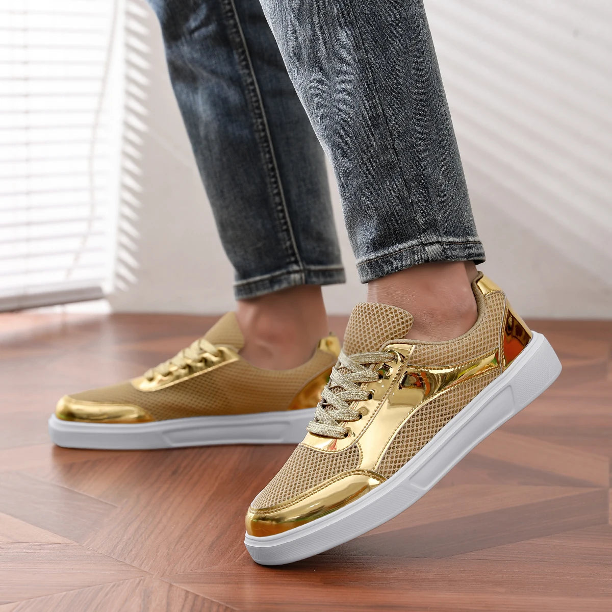 Men's Platform Skateboard Sneakers - Breathable Outdoor Vulcanized Tennis Shoes