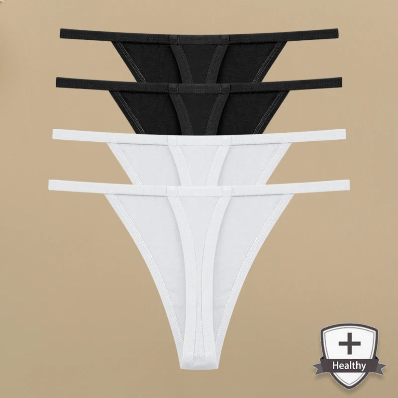 Women's Cotton Thongs 4-Pack