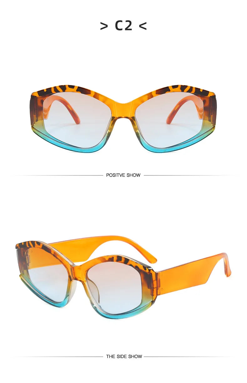 Fashion Large Frame Sunglasses - Colorful UV400 Protection for Women & Men