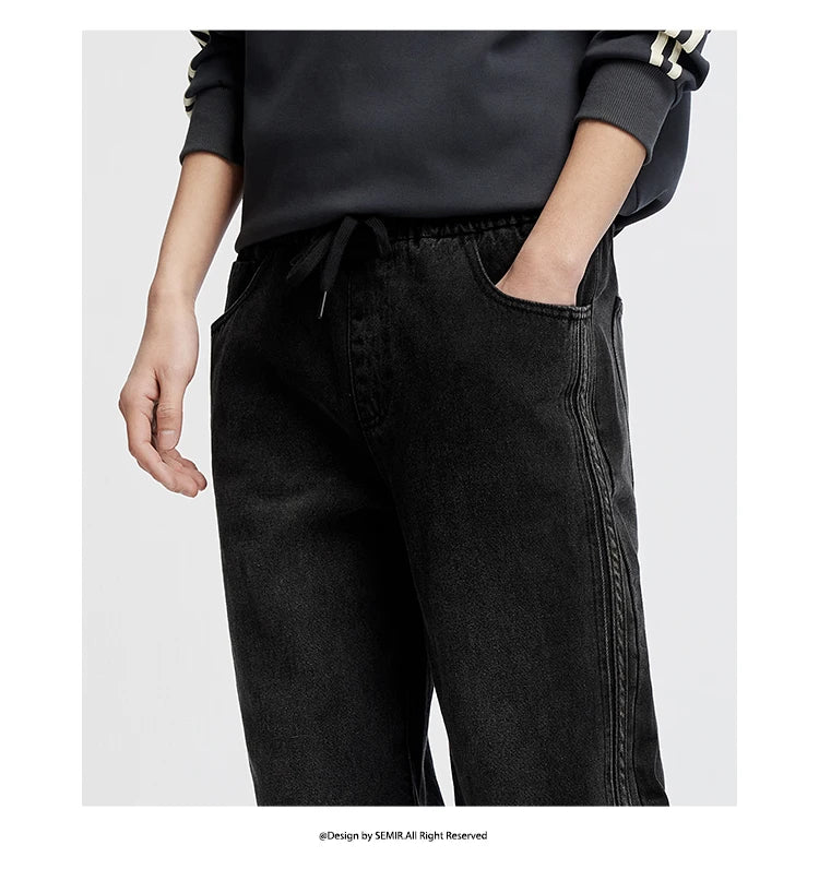 Retro Loose Straight Leg Jeans - Versatile Autumn Long Pants