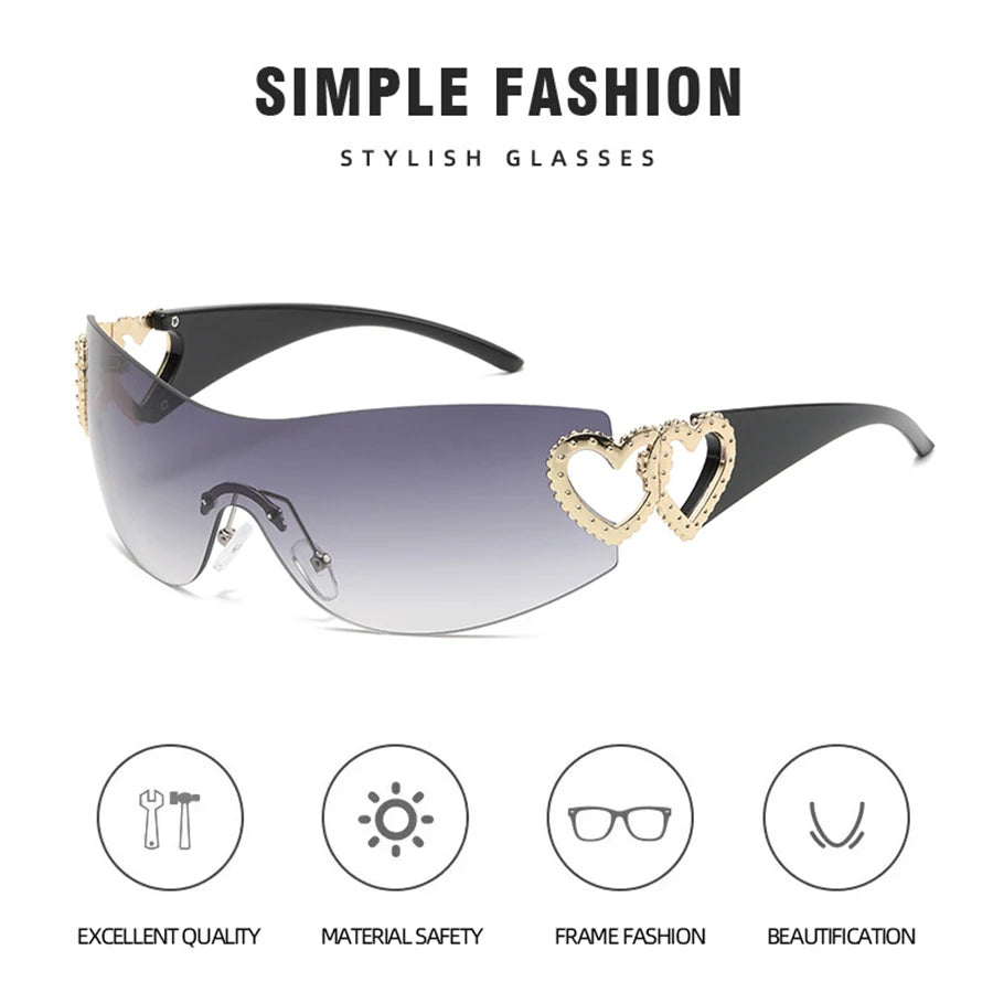 Frameless Sports Sunglasses UV400 for Women