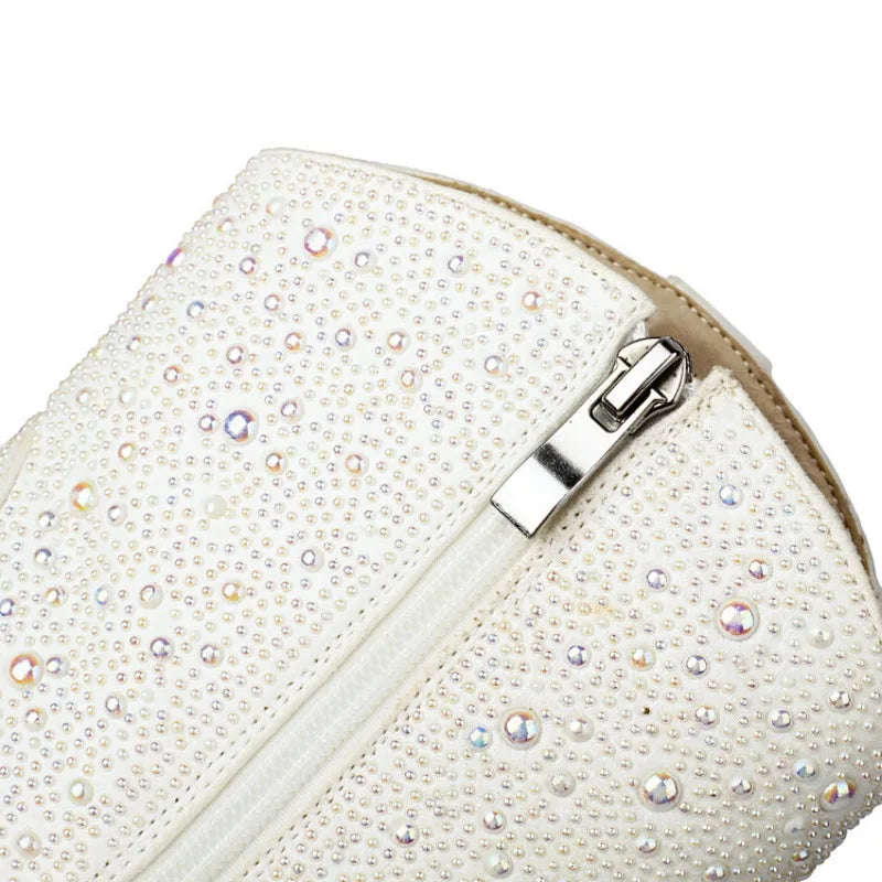 Pearl Pointed Toe Ankle Boots