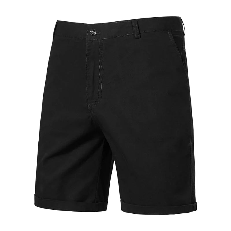 Men's Cotton Casual Shorts - Smart Casual Knee Length Trousers