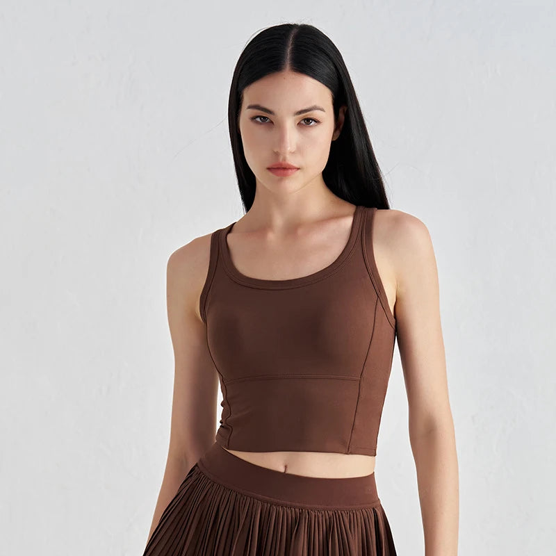 High Support Sports Bra - Breathable Nylon Fitness & Yoga Top