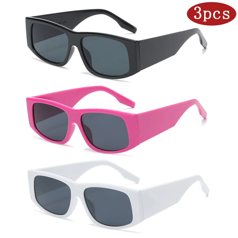 1/3pcs Women's Small Frame Square Small Rectangle Sunglasses