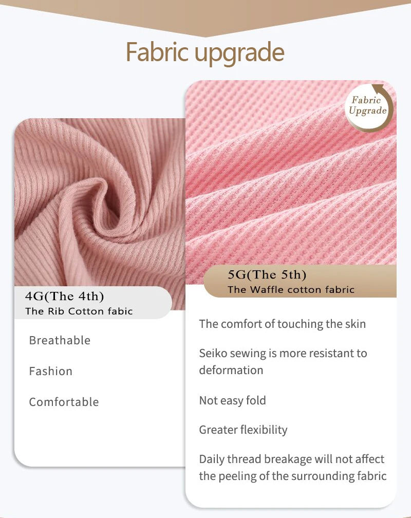 Women's Cotton Brazilian Panties 3-Piece Set - Waffle Style Underwear