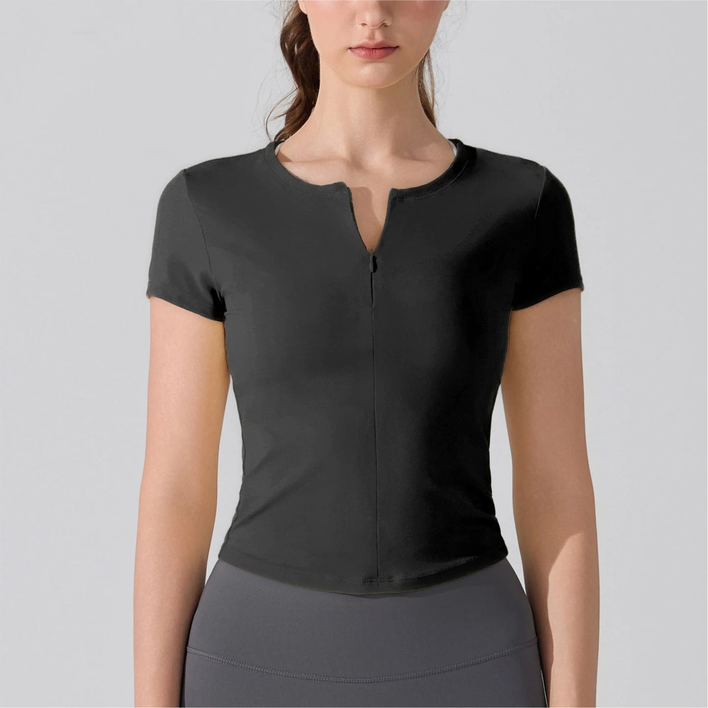 Women's Quick-Dry Yoga T-Shirt - Breathable Slim Fit Athletic Top