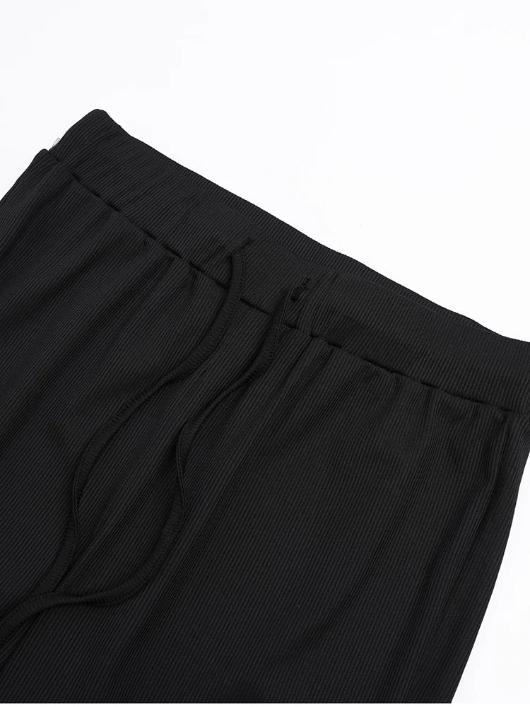 Women's Autumn Two-Piece Set - Long Sleeve T-Shirt & Straight Pants