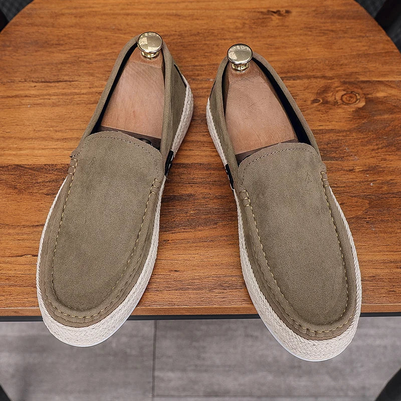 Men's Casual Slip-On Loafers - Comfortable Driving Shoes