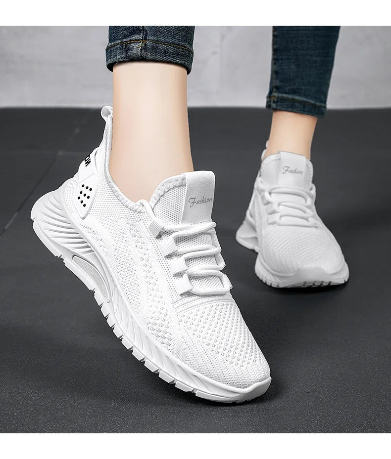 Women's Slip On Sneakers Knit Breathable Shoes