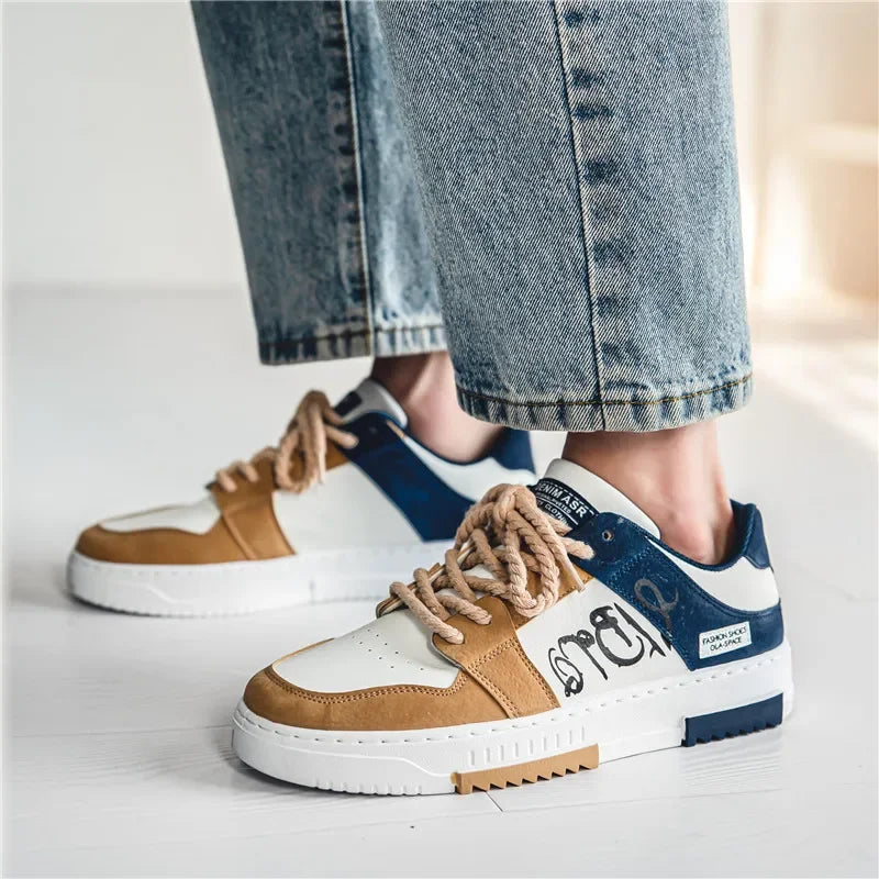 Men's Casual Platform Lace Up Trainers Sneakers