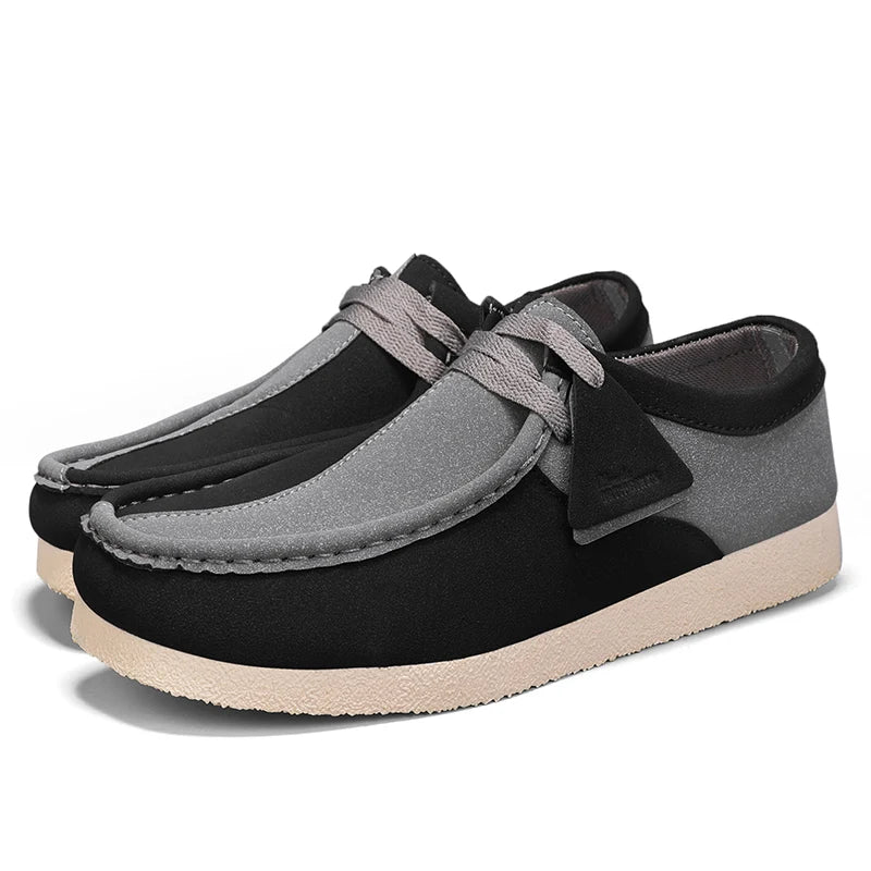 Men's Casual Suede Slip On Comfortable  Platform British Shoes