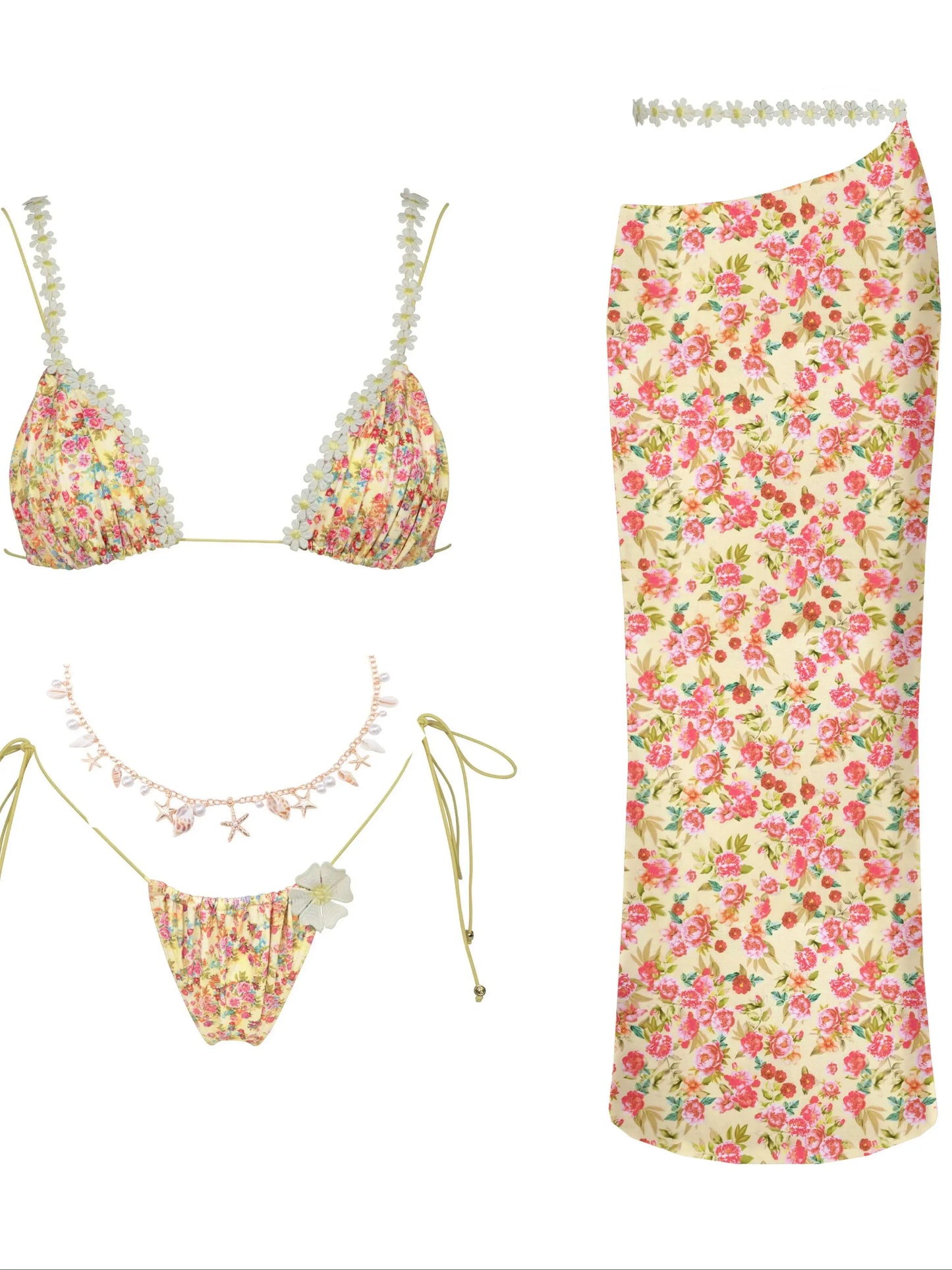 Women's Halter V-Neck Bikini Set - Two Piece Swimwear