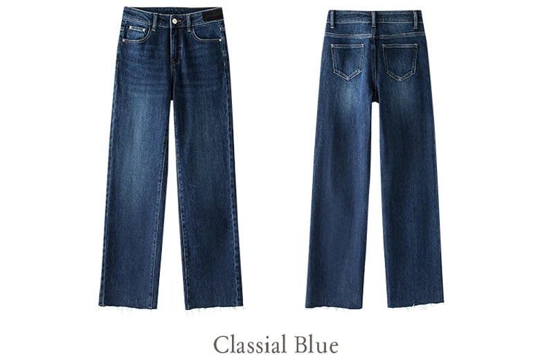 Women's Wide Leg Plus Size Loose Denim Jeans