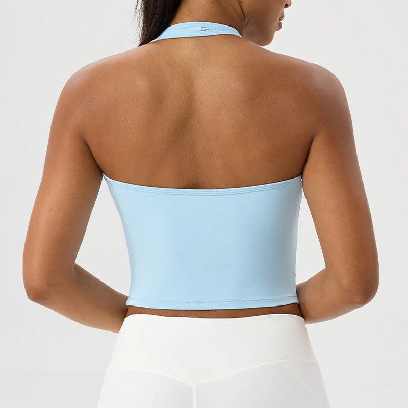 Women's Sleeveless Fitness Yoga Top - Breathable Quick Dry Summer Gym Vest