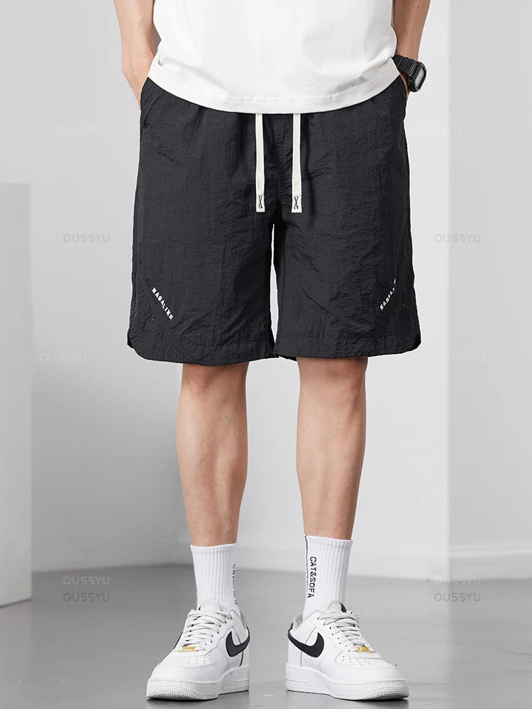 Men's Thin Drawstring Elastic Waist Shorts