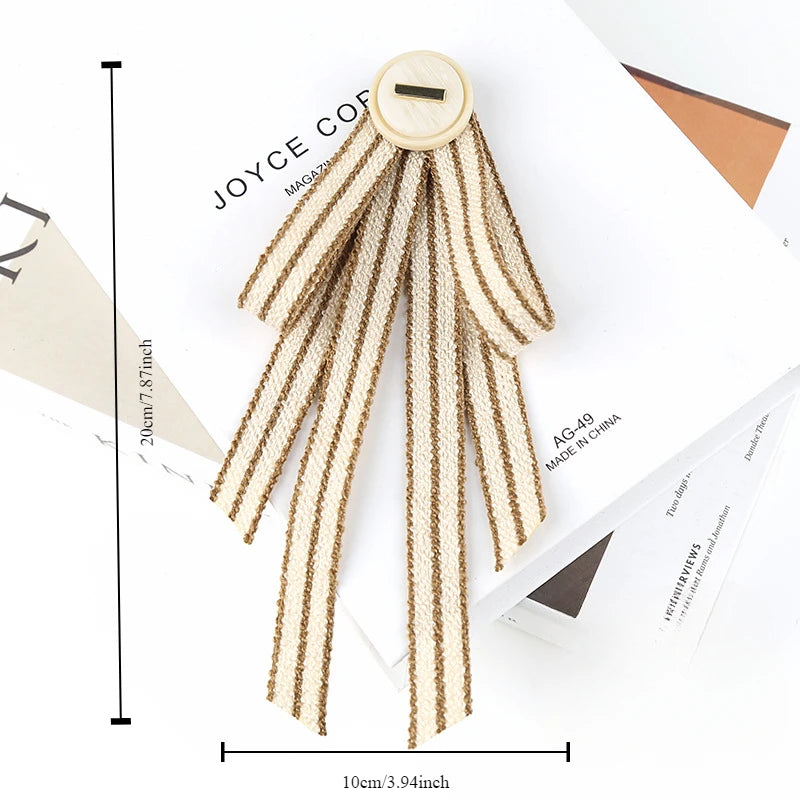 Retro Bow Brooch Pin - Sweet College Style Accessory