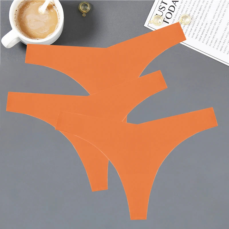 Women's Seamless V-Shaped Thong - Low Waist Soft Underwear