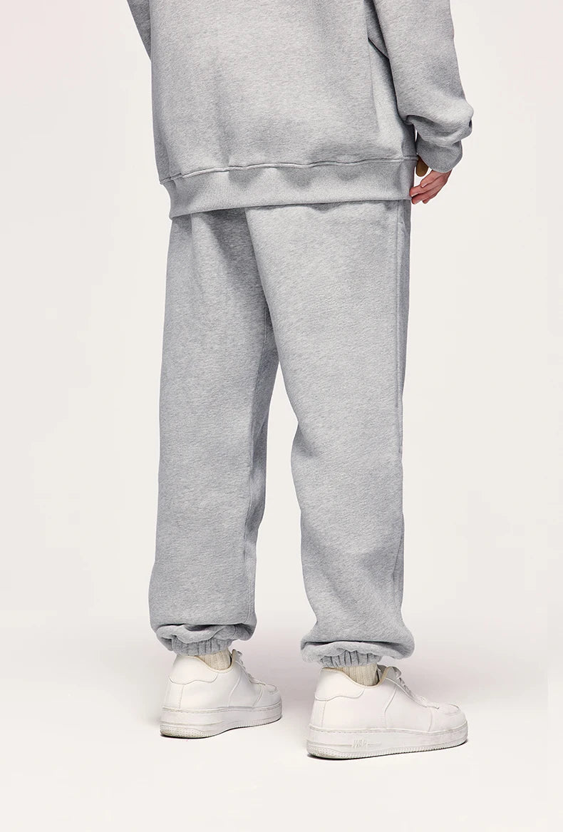 Unisex 350gsm Thick Velvet Tracksuit Matching Fleece Sweatpants Set