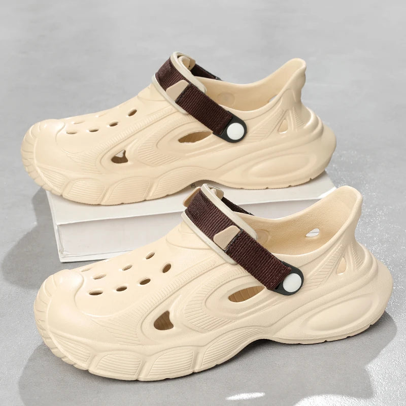 Men's Summer Sandals Platform Outdoor Quick Dry Beach Wading Clogs Water Non-Slip Shoes