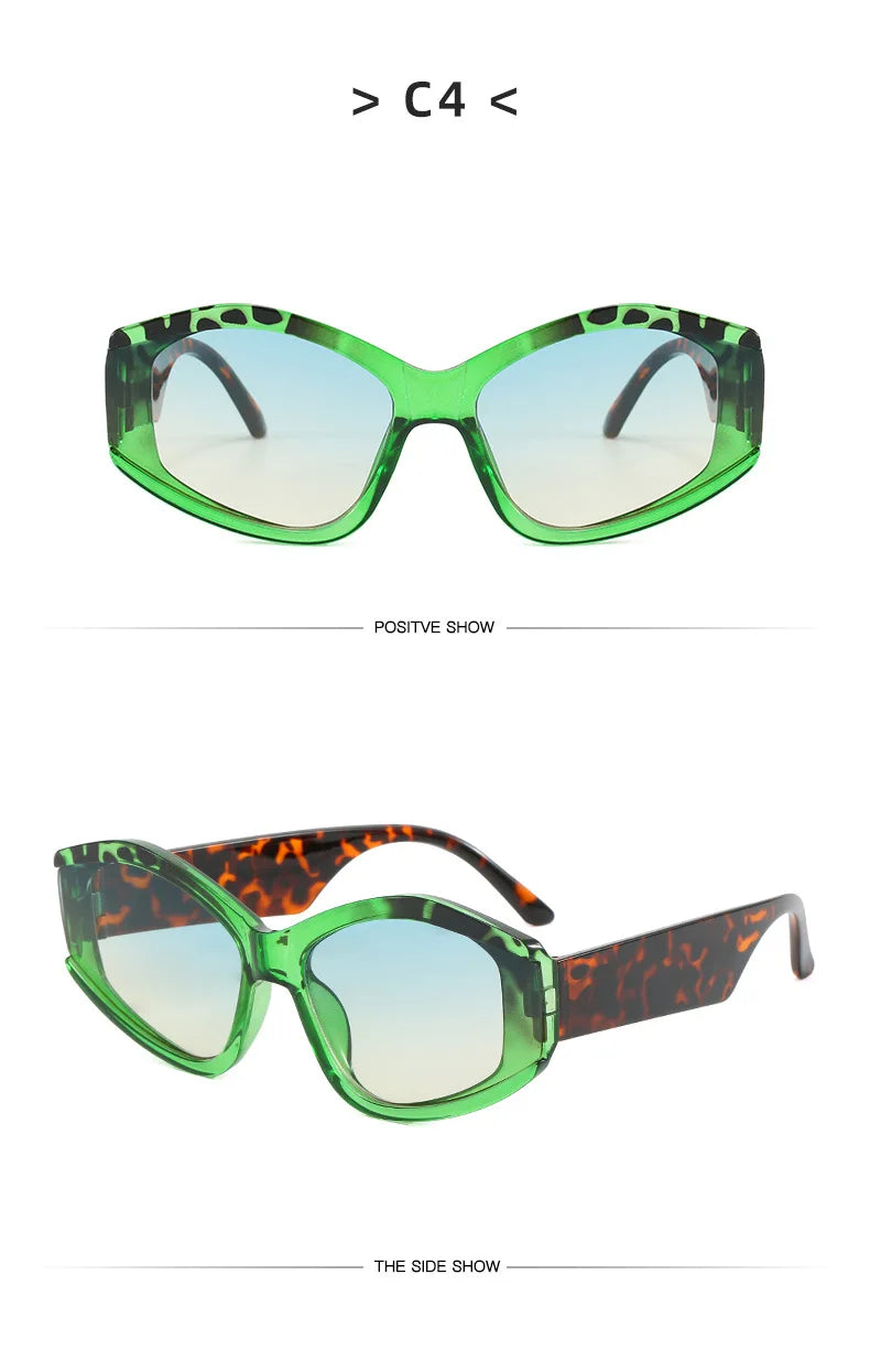 Fashion Large Frame Sunglasses - Colorful UV400 Protection for Women & Men