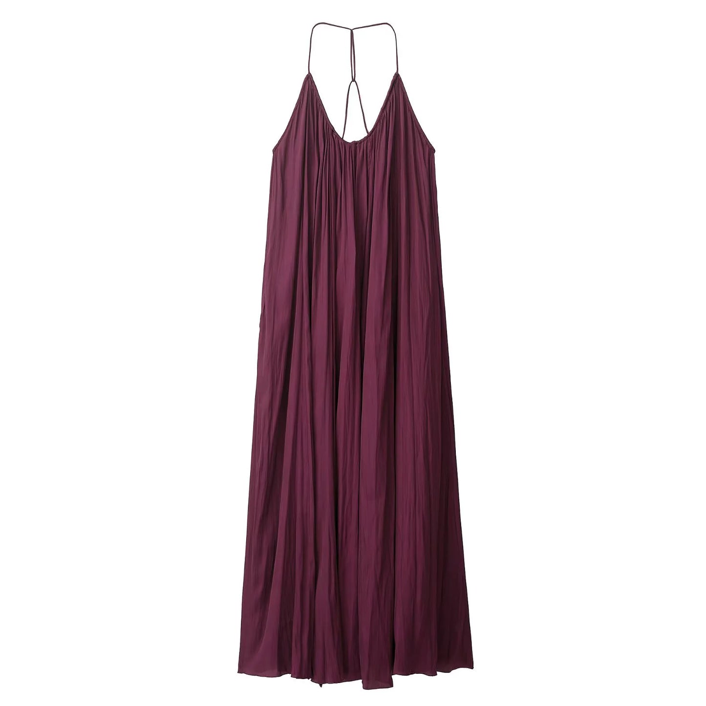 Women's Backless Silk Satin Long Dress - Elegant Summer Evening Style