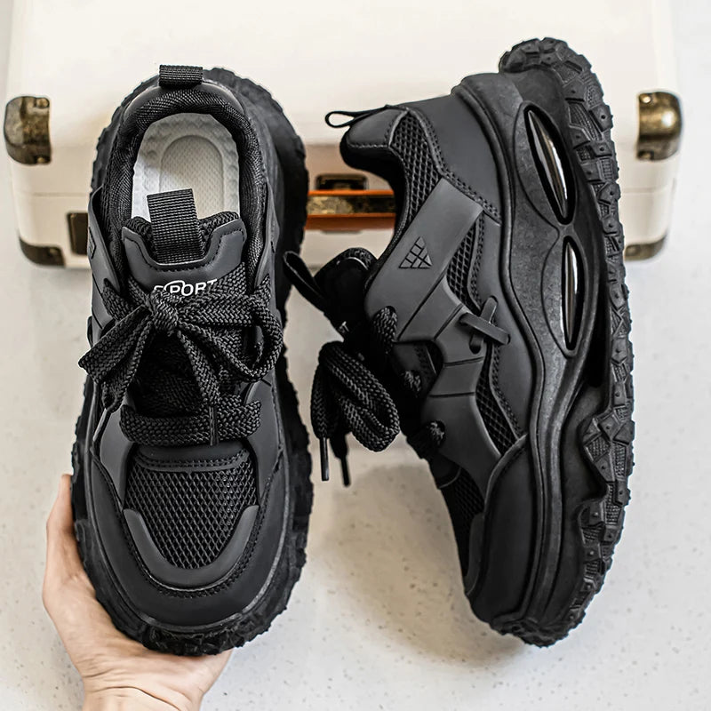 Street Style Platform Sneakers - Men's Skateboard Running & Tennis Trainers