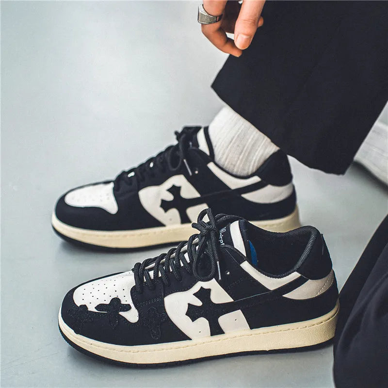 Men's Cross-Design Sneakers - Running & Basketball Trainers