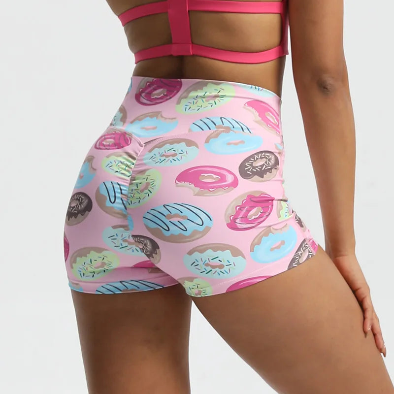 High Waist Printed Shorts