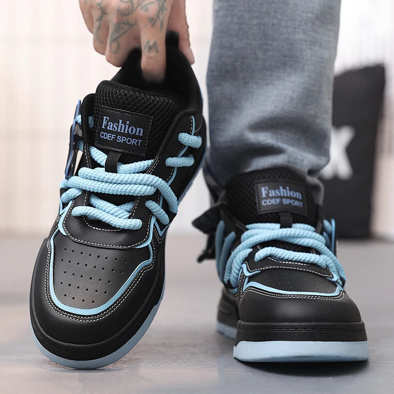 Men's Casual Stars Platform Skateboard Tennis Sports Comfortable Vulcanized Sneakers