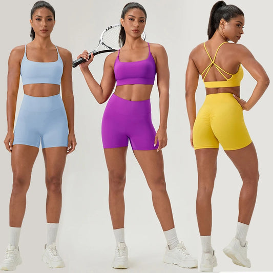 Buttery Soft Two-Piece Fitness Set - Breathable Quick Dry Yoga Workout Clothes