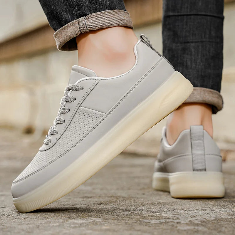 Men's Platform Casual Sneakers - Breathable Skateboard Running Shoes