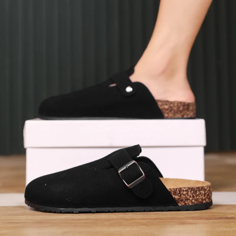 Closed Toe Slippers - Men's Buckle Design Indoor & Outdoor Garden Clogs