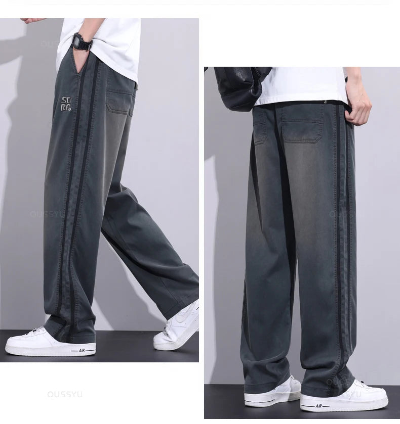 Men's Elastic Waist Thin Soft Lyocell Fabric Jeans