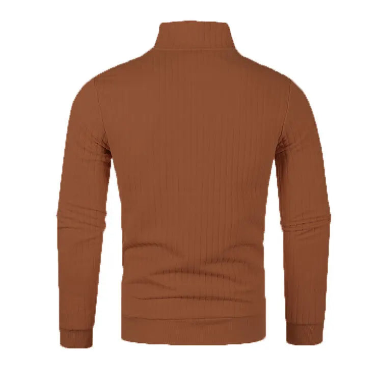 Half Zip Knitted Pullover - Men's Casual Stand Collar Sweater