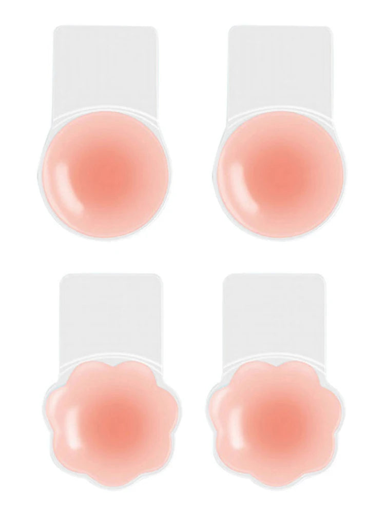 Women's Reusable Invisible Push Up Bra Nippe Cover Seamless Self-Adhesive Lift Up Stickers Bra Strapless Lingerie