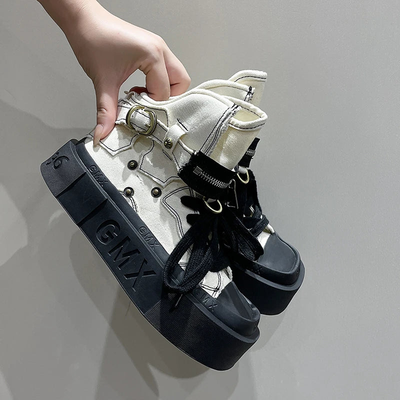 Women's Denim Canvas Platform Shoes