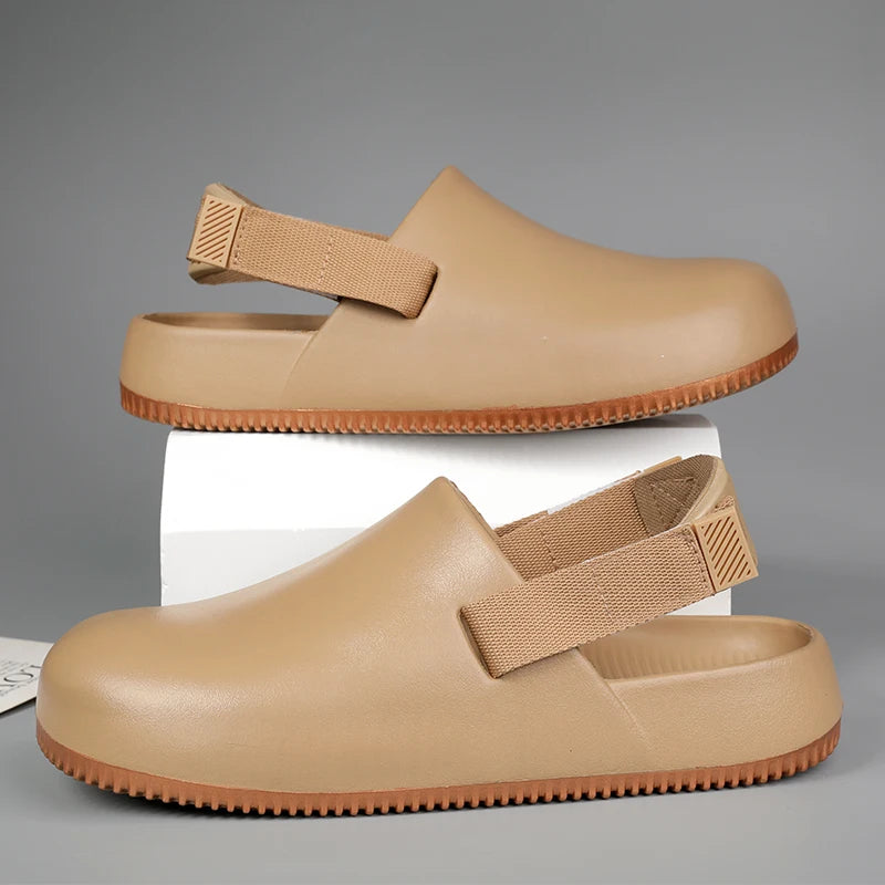 Men's Summer Slippers Platform Sandals Clogs Quick Dry Non-Slip Indoor Slides