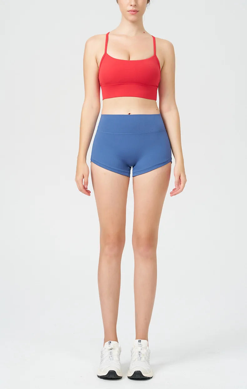 2-Piece Nylon Yoga Set - Sports Bra & Shorts