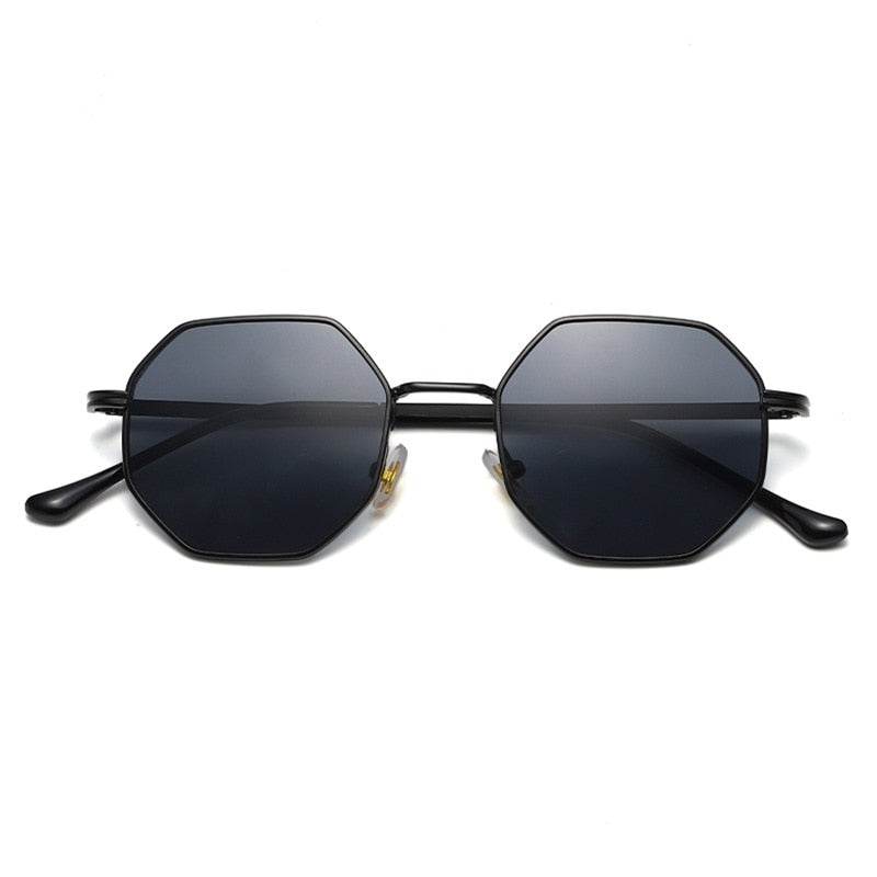 Unisex Polygonal Metal Retro Sunglasses Uv400