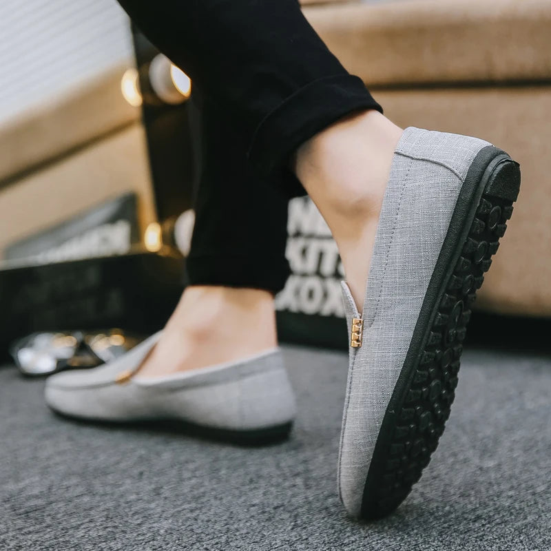 Men's Casual Loafers Comfortable Slip-on Flat Shoes