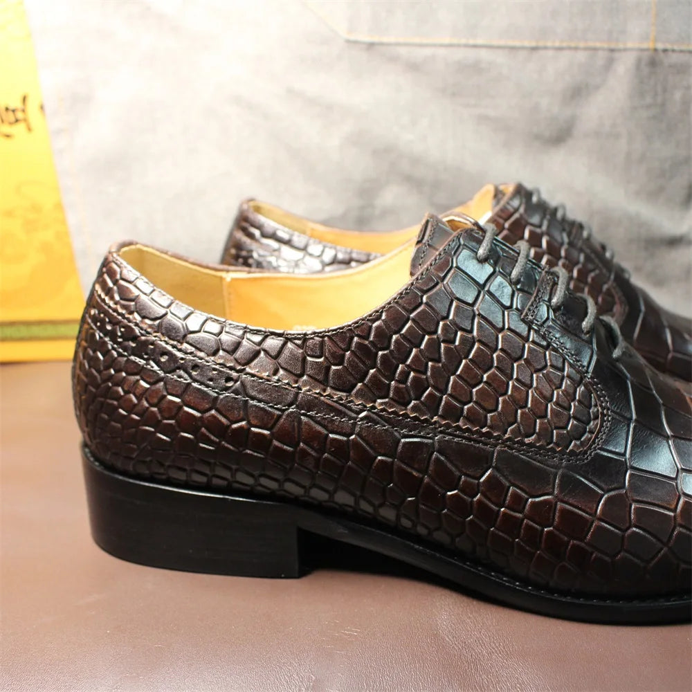Double Buckle Monk Strap Leather Dress Shoes