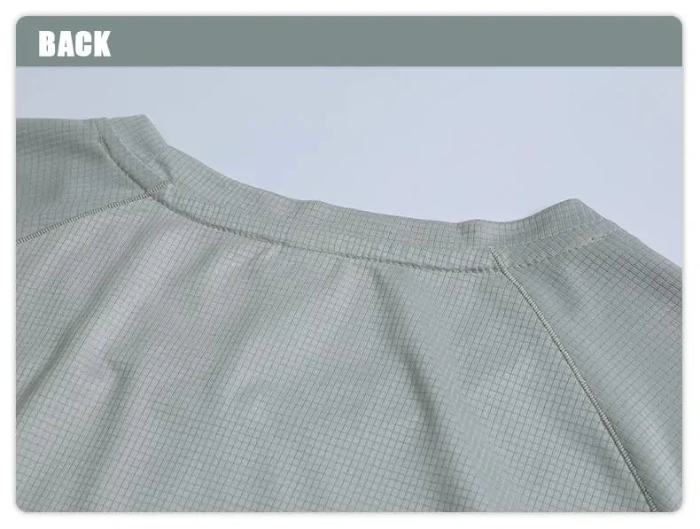 Men's Ice Silk Short Sleeve Running Exercise Sweatshirt Training  Sports T-Shirt