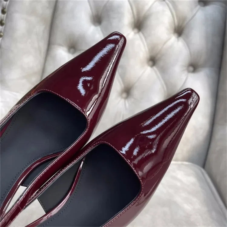 Women's Pointed Stiletto Sandals - One-Line Buckle Strap High Heels