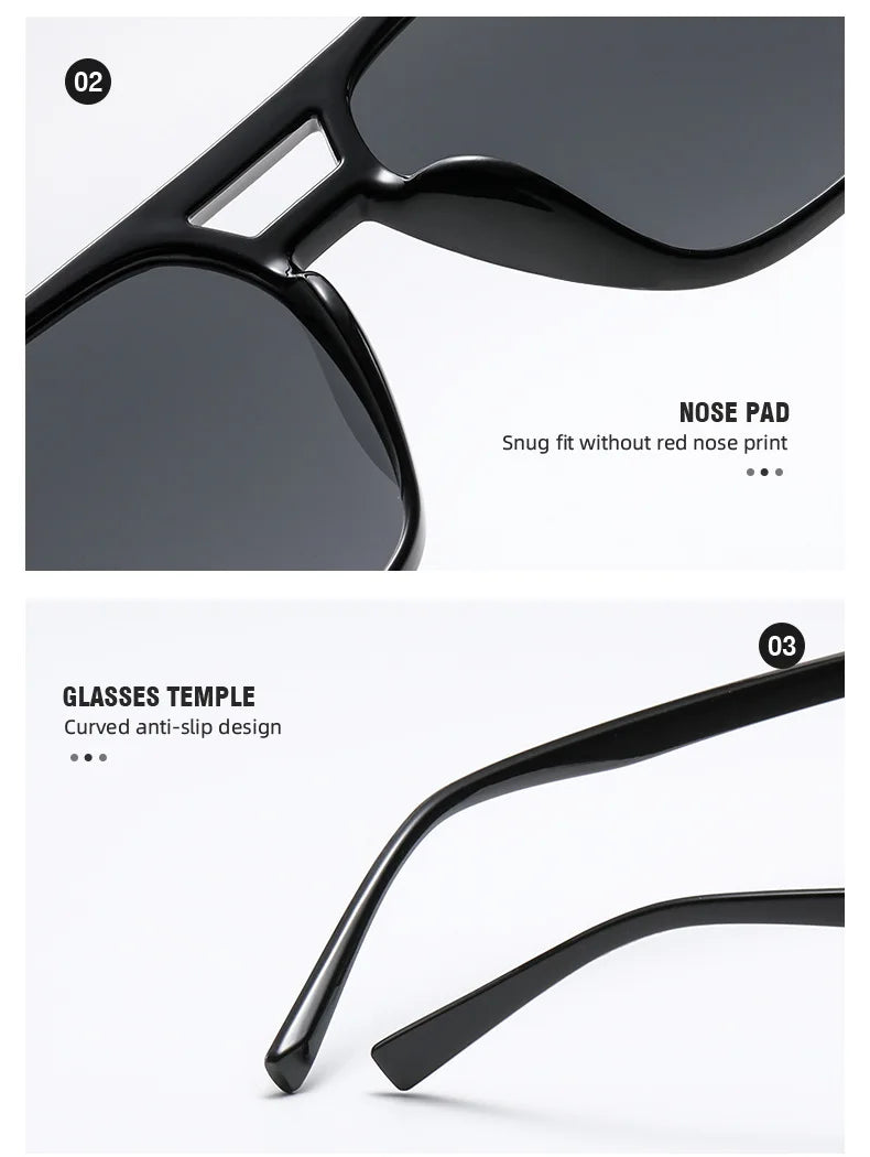 Men's Retro Plastics Frame UV400