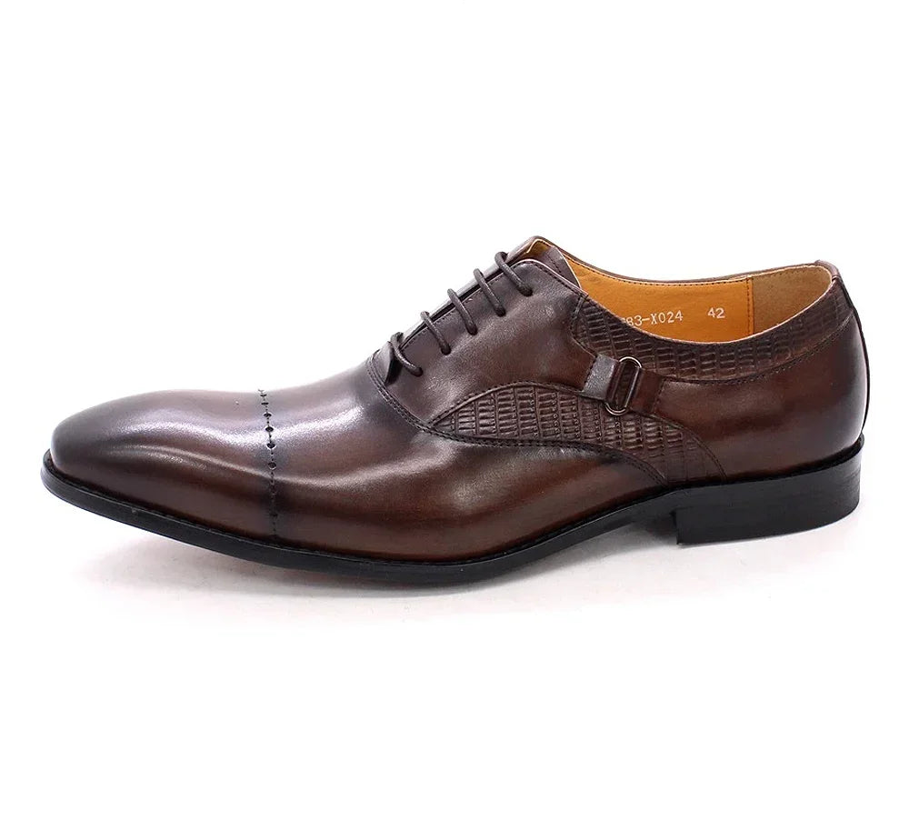 Men's Genuine Calfskin Oxford Dress Shoes - Cap Toe