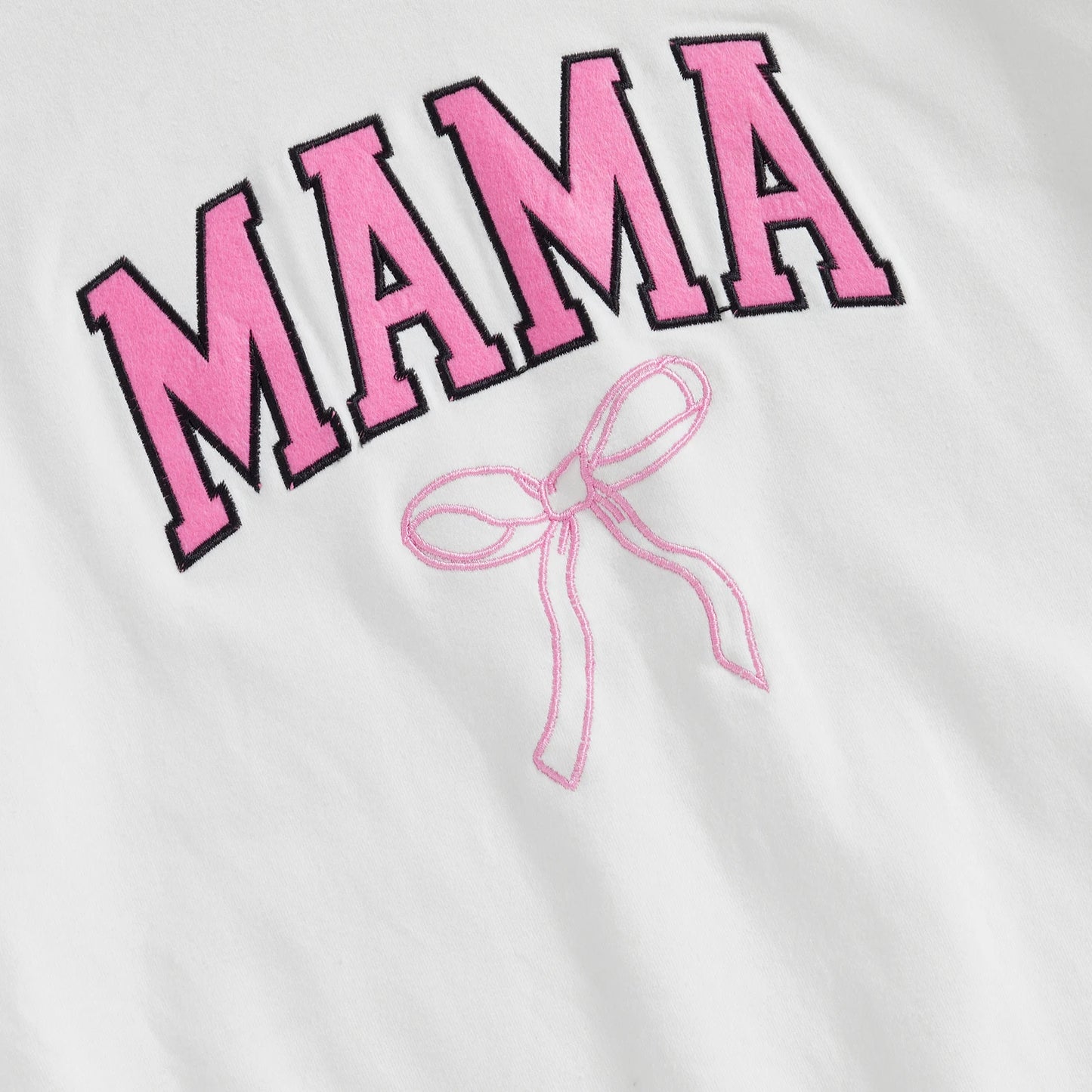 Family Matching Baby Sweatshirt - Long Sleeve Bow Embroidery Pullover