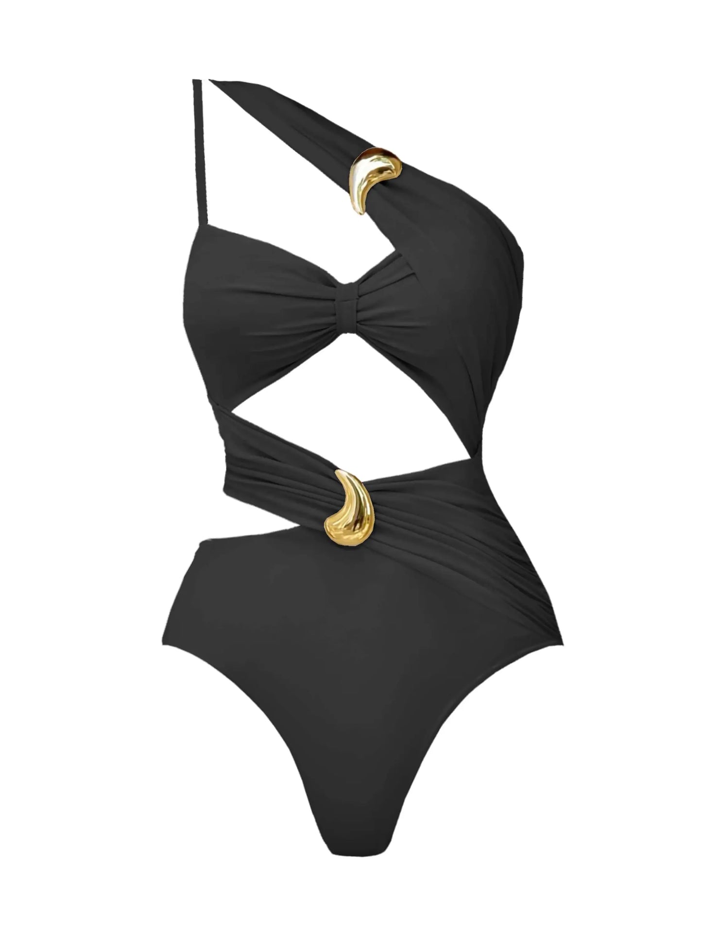 Women's Cut-Out V-Neck Two Piece Swimwear Set with Skirt - Versatile Beach Wear