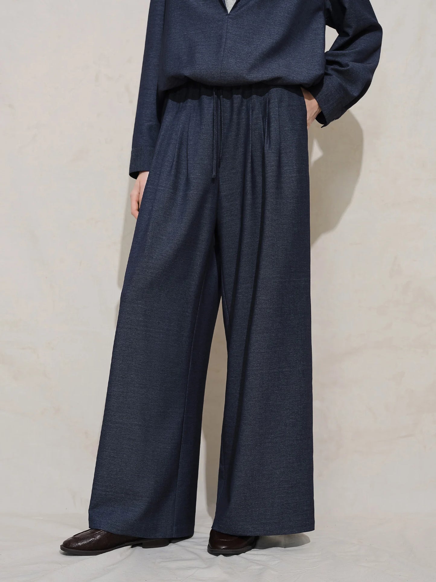 Navy Blue Three Piece Set - Coordinated Outfit for Office and Casual Wear